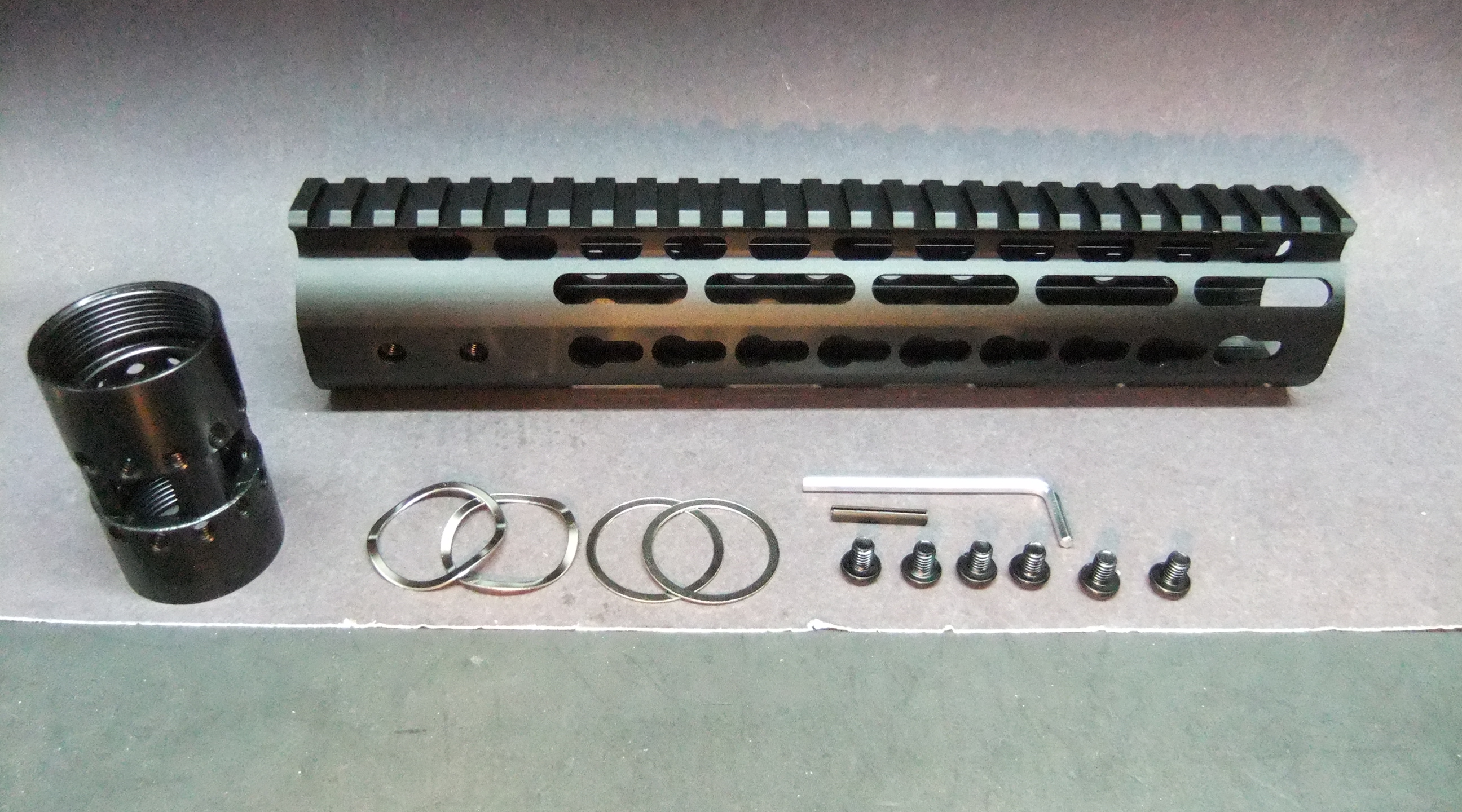 10″ Inch AR15 AR15 Lightweight Slim Black Keymod Handguard Rail System Total War Tactical