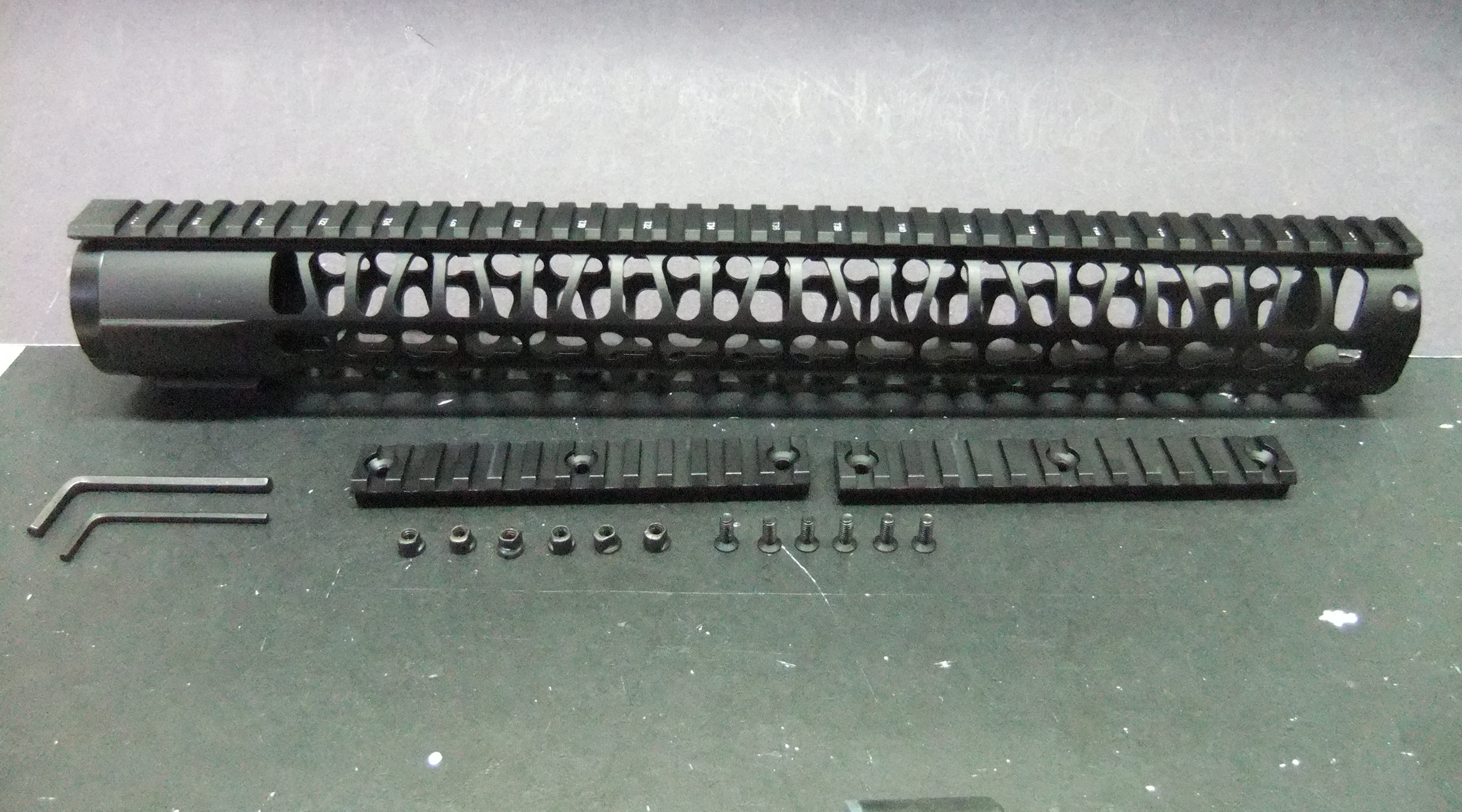 16.5″ Inch AR15 AR 5.56 .223 BLACK Anodized KEYMOD Free Float Handguard