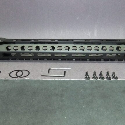 17" Inch AR15 Slim Hybrid Split Top M-LOK MLOK Skeletal Hex Black Free Float Handguard