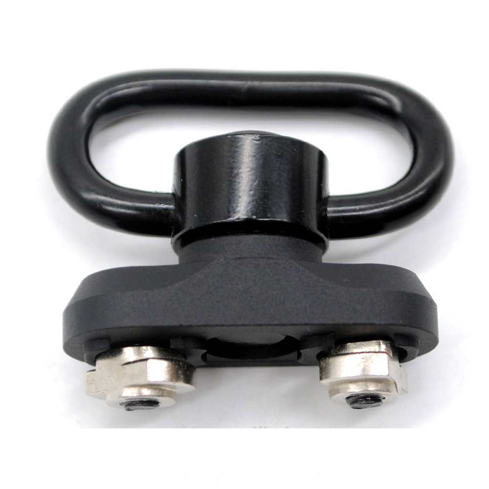 thumbnail image 2 of 4-Pack M-LOK Quick Release Sling Mount – Push Button QD Swivel Adapter – Black Aluminum/Steel 2 of 6