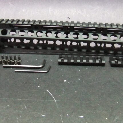 12" Inch AR15 AR Clamp Lightweight Slim Keymod Free Float Handguard - Pentagon Cut