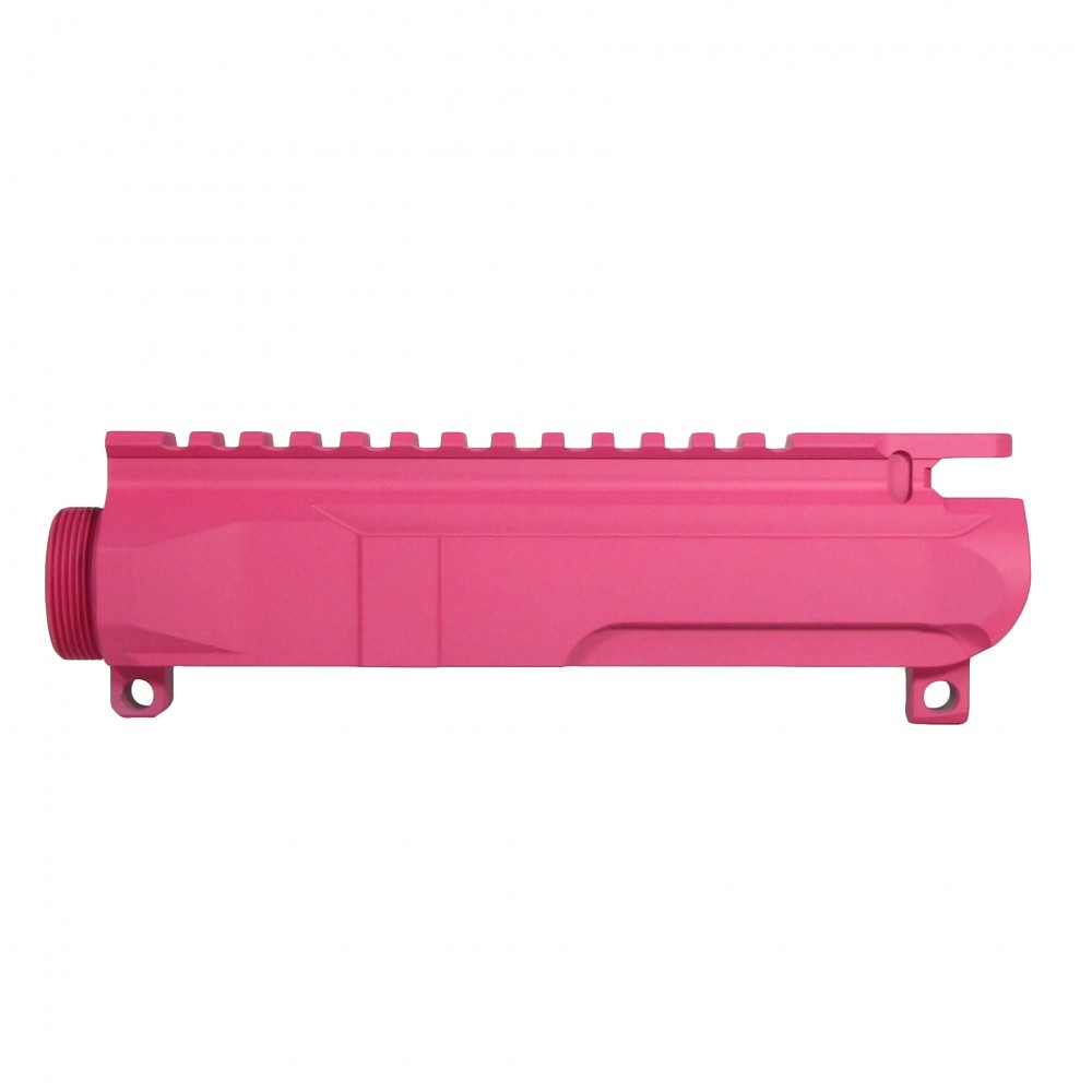 AR15 AR Stripped Slick Side Enhanced Billet Upper Receiver - Cerakote Barbie Pink (Made in USA) - Image 2