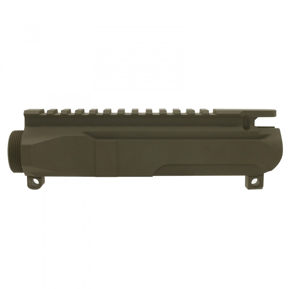 AR9 9mm AR-9 Stripped Slick Side Flat Top Upper Receiver - Cerakote Olive Drab OD Green (Made in USA) - Image 2