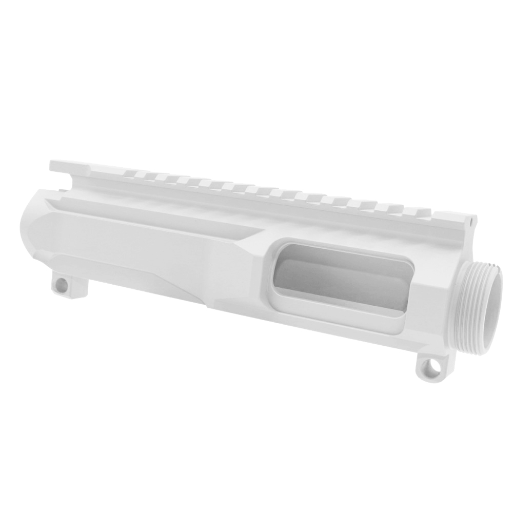 AR9 9mm AR-9 Stripped Slick Side Flat Top Upper Receiver - Cerakote Arctic White (Made in USA)