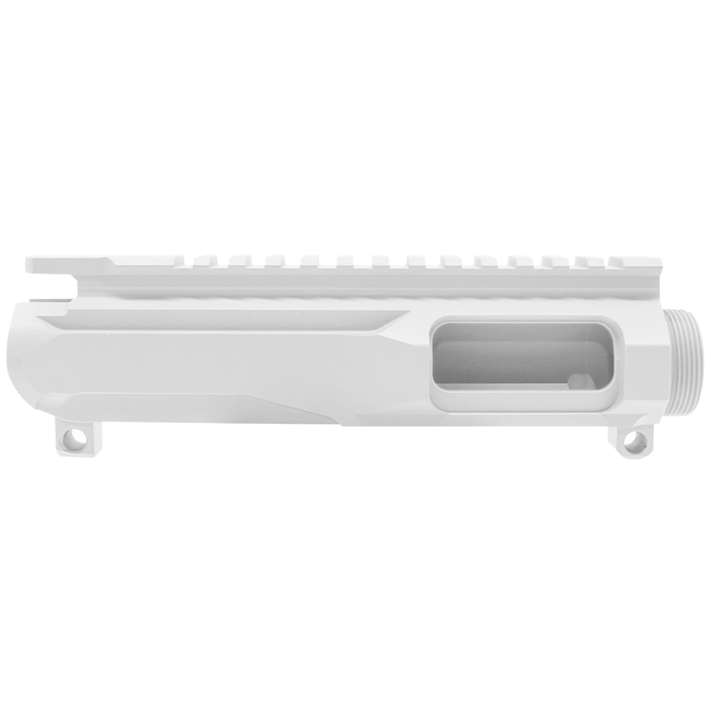 AR9 9mm AR-9 Stripped Slick Side Flat Top Upper Receiver - Cerakote Arctic White (Made in USA) - Image 3