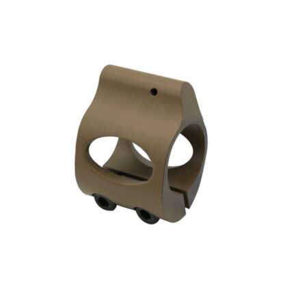 AR15 AR10 0.750 inch Steel Skeleton Clamp Low Profile Micro Mini Gas Block - Cerakote FDE