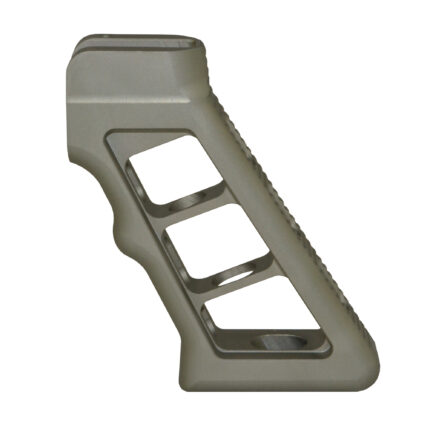 AR15 AR10 AR Aluminum Skeletonized Minimalist CNC Pistol Grip [V2] - FDE Flat Dark Earth / Desert Tan / Gold