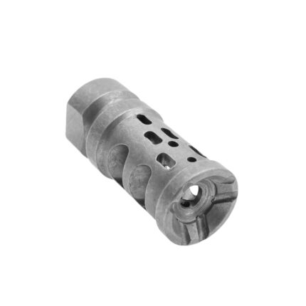 AR15 Ported Muzzle Brake Compensator 1/2x28 Raw Finish + Crush Washer